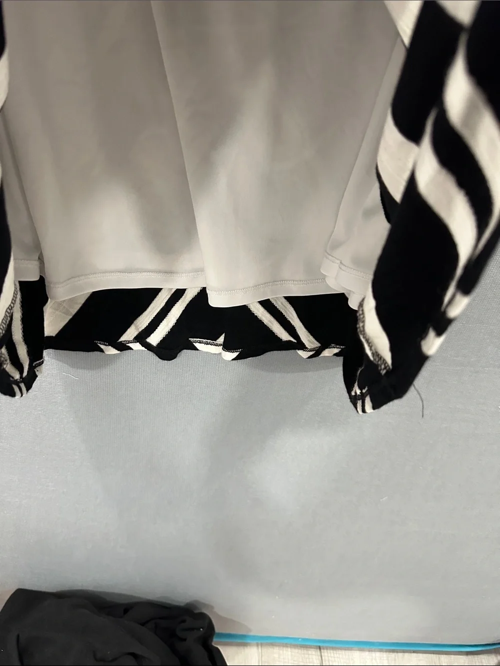 Chico's Black and White Chevron Maxi Skirt